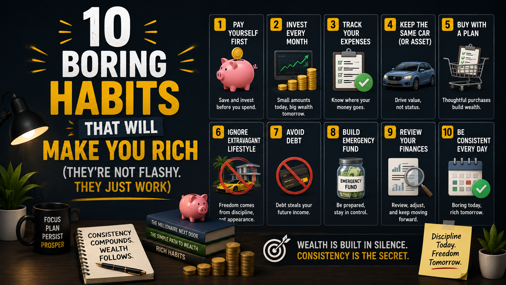 10 Boring Habits That Will Make You Rich (They’re Not Flashy. They Just Work)