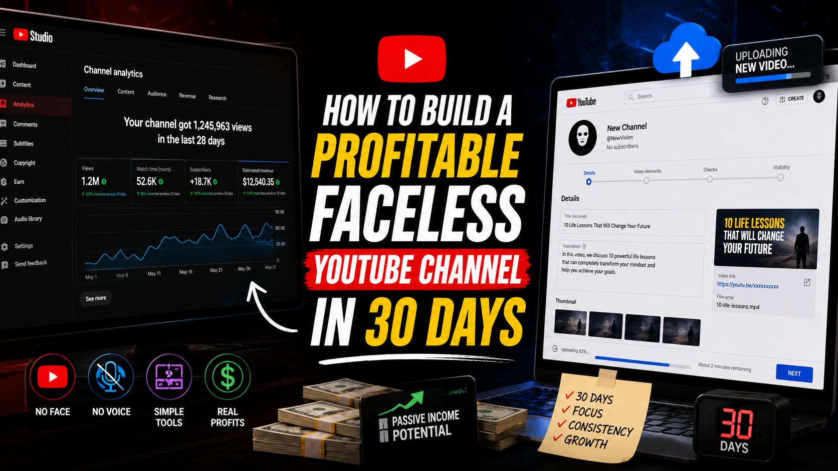 How To Build a Profitable Faceless YouTube Channel in 30 Days