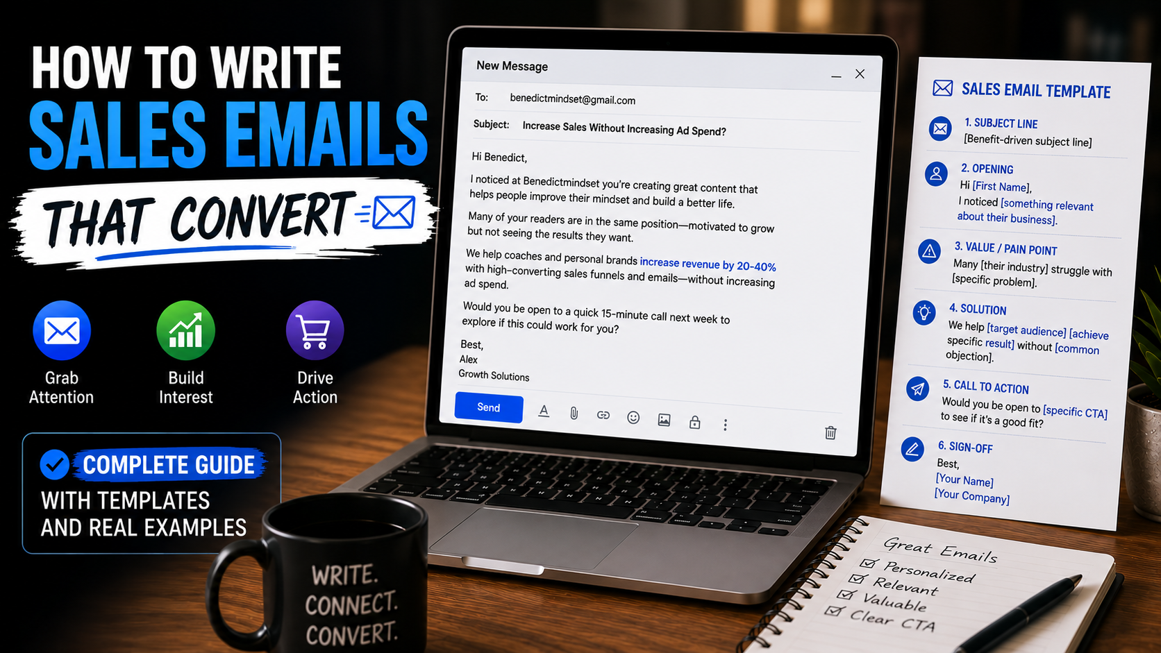How to Write Sales Emails That Convert — Complete Guide With Templates and Real Examples
