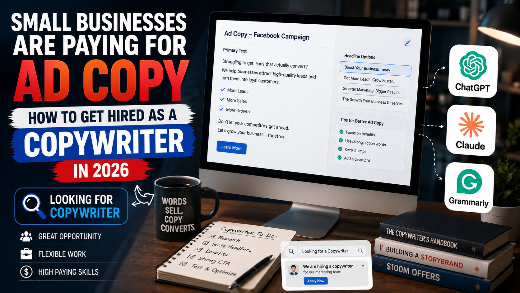 Small Businesses Are Paying for Ad Copy — How to Get Hired as a Copywriter in 2026