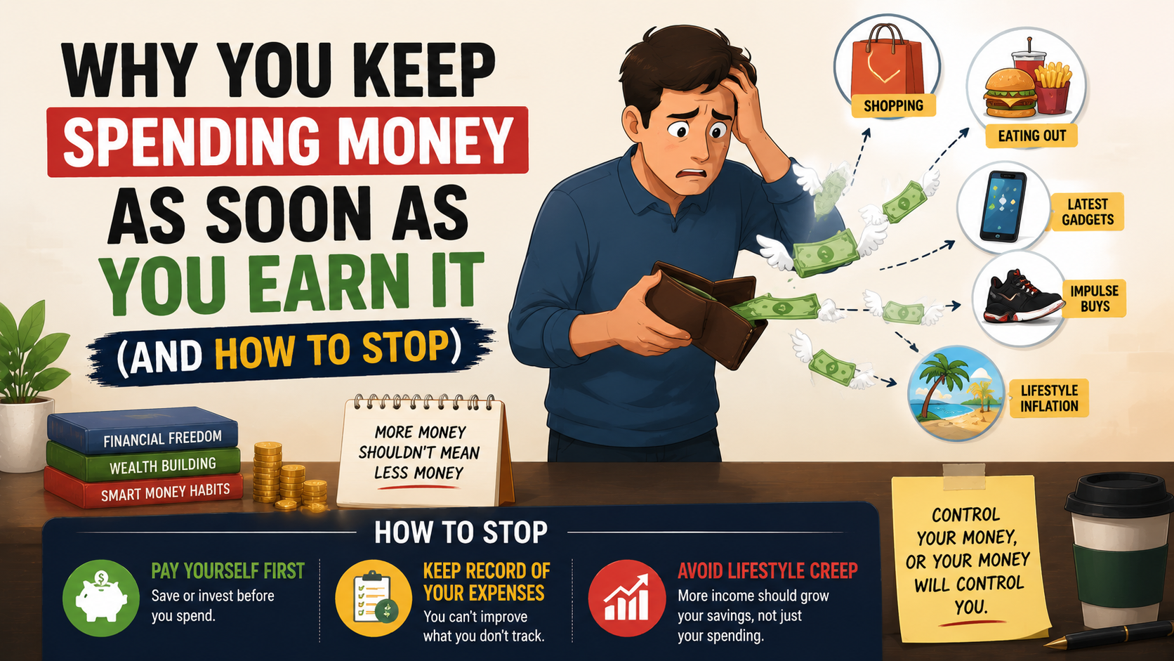 Why You Keep Spending Money As Soon As You Earn It (And How to Stop)